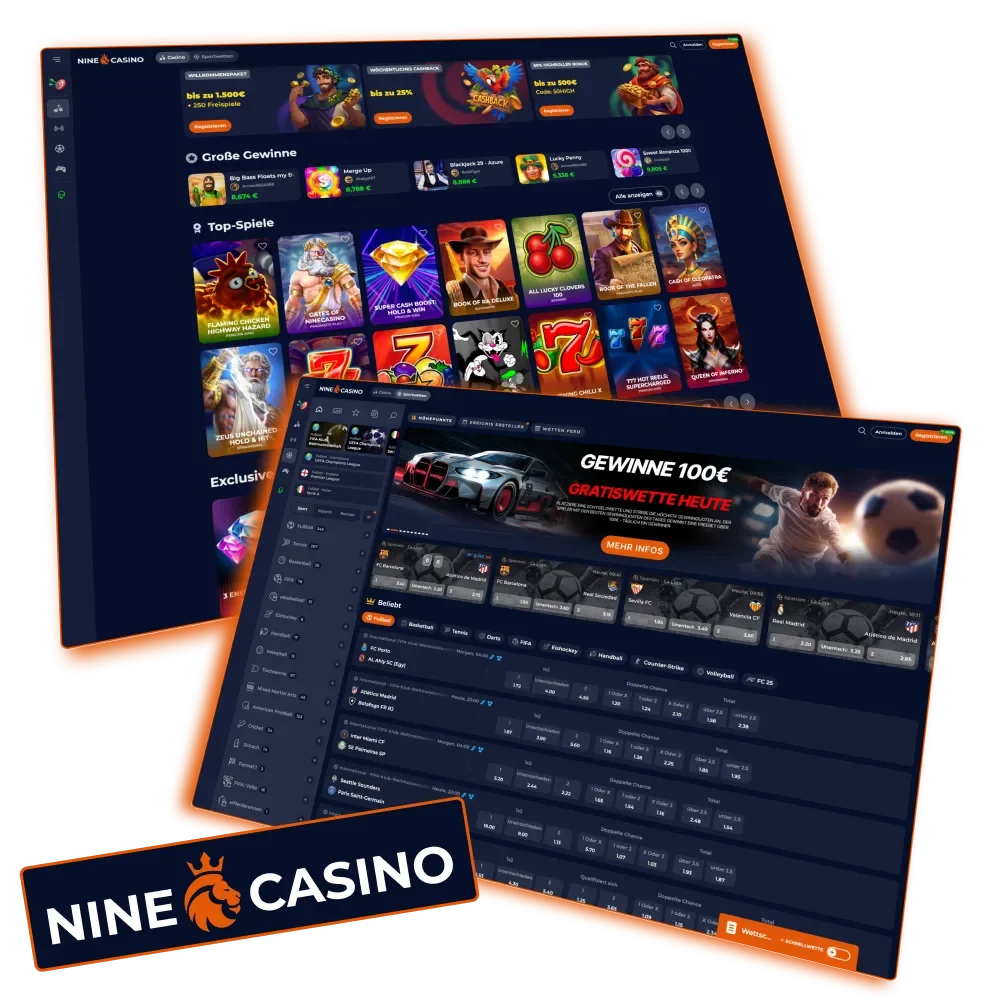 Nine Casino bietet Tools zur Kontrolle des Spielverhaltens.
